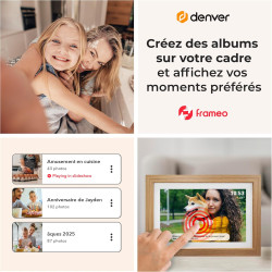 Denver PFF-1543LW Cadre Photo numérique Wi-FI FRAMEO 15,6 Pouces Full HD, écran Tactile IPS 1920 x 1080, mémoire 16 Go, Cadre Bo