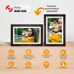 Denver PFF-1543DW Cadre Photo numérique Wi-FI FRAMEO 15,6 Pouces Full HD, écran Tactile IPS 1920 x 1080, mémoire 16 Go, Cadre Bo
