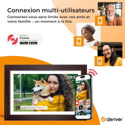 Denver PFF-1543DW Cadre Photo numérique Wi-FI FRAMEO 15,6 Pouces Full HD, écran Tactile IPS 1920 x 1080, mémoire 16 Go, Cadre Bo