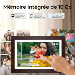 Denver PFF-1543DW Cadre Photo numérique Wi-FI FRAMEO 15,6 Pouces Full HD, écran Tactile IPS 1920 x 1080, mémoire 16 Go, Cadre Bo