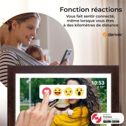 Denver PFF-1543DW Cadre Photo numérique Wi-FI FRAMEO 15,6 Pouces Full HD, écran Tactile IPS 1920 x 1080, mémoire 16 Go, Cadre Bo