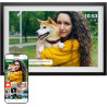 Denver PFF-1516 Cadre Photo numérique Wi-FI FRAMEO 15,6 Pouces Full HD, écran Tactile IPS 1920 x 1080, mémoire 16 Go, Finition N