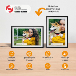 Denver PFF-1516 Cadre Photo numérique Wi-FI FRAMEO 15,6 Pouces Full HD, écran Tactile IPS 1920 x 1080, mémoire 16 Go, Finition N