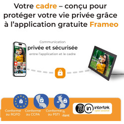 Denver PFF-1516 Cadre Photo numérique Wi-FI FRAMEO 15,6 Pouces Full HD, écran Tactile IPS 1920 x 1080, mémoire 16 Go, Finition N