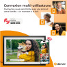 Denver PFF-1516 Cadre Photo numérique Wi-FI FRAMEO 15,6 Pouces Full HD, écran Tactile IPS 1920 x 1080, mémoire 16 Go, Finition N