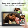 Argentgear® cadre photo numérique 15,6 pouces | écran fhd tactile avec wifi | 32 go de stockage | grand format cadre numérique a