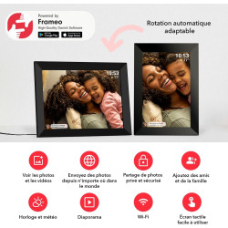 Argentgear® cadre photo numérique 15,6 pouces | écran fhd tactile avec wifi | 32 go de stockage | grand format cadre numérique a