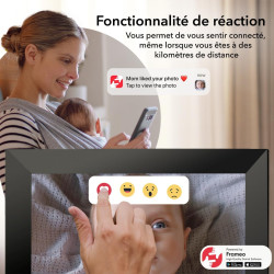 Argentgear® cadre photo numérique 15,6 pouces | écran fhd tactile avec wifi | 32 go de stockage | grand format cadre numérique a