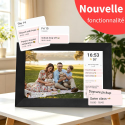 Veidoo Frameo 10 1 Pouces 32GB WiFi Cadre Photo Numérique 1280x800 HD IPS Tactile Rotation Auto Musique Horloge Partagez Photos 