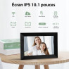Veidoo Frameo 10 1 Pouces 32GB WiFi Cadre Photo Numérique 1280x800 HD IPS Tactile Rotation Auto Musique Horloge Partagez Photos 