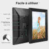 Veidoo Frameo 10 1 Pouces 32GB WiFi Cadre Photo Numérique 1280x800 HD IPS Tactile Rotation Auto Musique Horloge Partagez Photos 