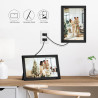 Cadre Photo Numérique WiFi de 10,1 Pouces, Mémoire Intégrée de 64 Go, Écran Tactile IPS LCD de 1280x800, Rotation Automatique et