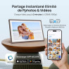 ARZOPA Cadres Photo Numérique 15,6 Pouces Stockage Cloud Gratuit et Illimité FHD Écran Tactile Partage à Distance Photos Vidéos 