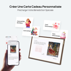 ARZOPA Cadres Photo Numérique 15,6 Pouces Stockage Cloud Gratuit et Illimité FHD Écran Tactile Partage à Distance Photos Vidéos 