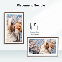 ARZOPA Cadres Photo Numérique 15,6 Pouces Stockage Cloud Gratuit et Illimité FHD Écran Tactile Partage à Distance Photos Vidéos 