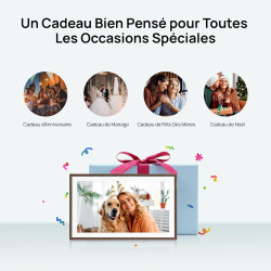 ARZOPA Cadres Photo Numérique 15,6 Pouces Stockage Cloud Gratuit et Illimité FHD Écran Tactile Partage à Distance Photos Vidéos 