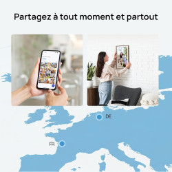 ARZOPA Cadres Photo Numérique 15,6 Pouces Stockage Cloud Gratuit et Illimité FHD Écran Tactile Partage à Distance Photos Vidéos 