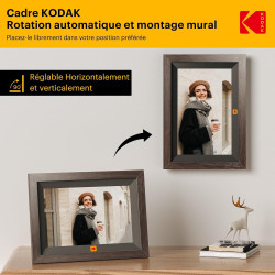 KODAK Cadre Photo Numérique WiFi 10,1 Pouces,Cadre Photo Electronique avec 32Go de Mémoire, Écran Tactile HD 1280x800 IPS pour P
