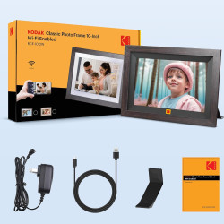 KODAK Cadre Photo Numérique WiFi 10,1 Pouces,Cadre Photo Electronique avec 32Go de Mémoire, Écran Tactile HD 1280x800 IPS pour P