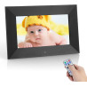Vicloon Cadre Photo Numérique 7 Pouces avec Télécommande, 32 Go Stockage, Cadre Photo Électronique, Écran HD 1024x600 IPS, Suppo