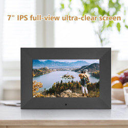 Vicloon Cadre Photo Numérique 7 Pouces avec Télécommande, 32 Go Stockage, Cadre Photo Électronique, Écran HD 1024x600 IPS, Suppo