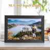 Vicloon Cadre Photo Numérique 10,1 Pouces avec Télécommande, 32 Go Stockage, Cadre Photo Électronique, Écran HD 1280x800 IPS, Su