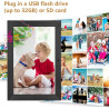 Vicloon Cadre Photo Numérique 10,1 Pouces avec Télécommande, 32 Go Stockage, Cadre Photo Électronique, Écran HD 1280x800 IPS, Su