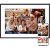 Vicloon Cadre Photo Numérique WiFi 10,1 Pouces avec 32 Go Stockage, Cadre Photo Électronique, Écran Tactile HD 1280x800 IPS, Sup