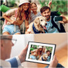 Vicloon Cadre Photo Numérique WiFi 10,1 Pouces avec 32 Go Stockage, Cadre Photo Électronique, Écran Tactile HD 1280x800 IPS, Sup
