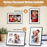 Vicloon Cadre Photo Numérique WiFi 10,1 Pouces avec 32 Go Stockage, Cadre Photo Électronique, Écran Tactile HD 1280x800 IPS, Sup