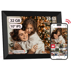 AKImart Frameo Cadre Photo numérique WiFi 32 Go Cadre Photo numérique 10,1" 1280 x 800 IPS Écran Tactile LCD Smart Cloud Cadre P