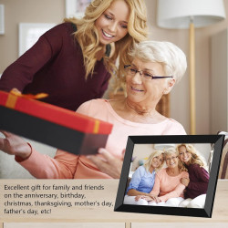 FRAMEO Cadre Photo numérique Intelligent WiFi Cloud 10,1" HD 1280 x 800 IPS Écran Tactile Cadre numérique avec 16 Go de Stockage
