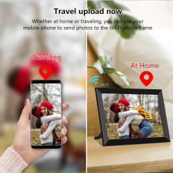 FRAMEO Cadre Photo numérique Intelligent WiFi Cloud 10,1" HD 1280 x 800 IPS Écran Tactile Cadre numérique avec 16 Go de Stockage