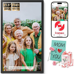 Cadre Photo Numérique Connecté WiFi 21.5 Pouces FHD IPS Écran- Cadre Numerique Photo Grand Format, 32Go Mémoire, Partagez des Ph