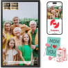Cadre Photo Numérique Connecté WiFi 21.5 Pouces FHD IPS Écran- Cadre Numerique Photo Grand Format, 32Go Mémoire, Partagez des Ph
