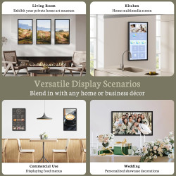 Cadre Photo Numérique Connecté WiFi 21.5 Pouces FHD IPS Écran- Cadre Numerique Photo Grand Format, 32Go Mémoire, Partagez des Ph