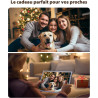 64G Cadre Photo Numérique WiFi 10,1", Rechargeable et sans Fil avec Batterie 5000mAh, Base de Charge sans Fil, Écran Tactile HD 