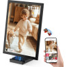 Cadre Photo Numérique 10,1" Wi-FI avec Mémoire de 64 Go, Cadre Photo électronique avec écran Tactile IPS 1280 x 800, Photos/vidé