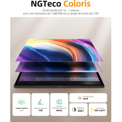 Cadre Photo Numérique 10,1" Wi-FI avec Mémoire de 64 Go, Cadre Photo électronique avec écran Tactile IPS 1280 x 800, Photos/vidé