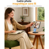 Cadre Photo Numérique 10,1" Wi-FI avec Mémoire de 64 Go, Cadre Photo électronique avec écran Tactile IPS 1280 x 800, Photos/vidé