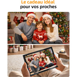 Cadre Photo Numérique 10,1" Wi-FI avec Mémoire de 64 Go, Cadre Photo électronique avec écran Tactile IPS 1280 x 800, Photos/vidé