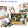 Cadre Photo Numérique 32 Go 10,1 Pouces WiFi Écran Tactile Cadre Photo Numérique HD 1280x800 IPS, Rotation Automatique, Partagez