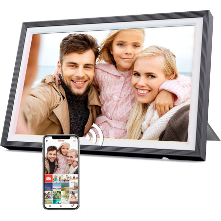 Cadre Photo Numérique 32 Go, écran Tactile Wi-FI 10,1 Pouces, HD 1280 x 800 IPS, Rotation Automatique, Partage De Photos à Tout 