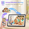 Cadre Photo Numérique 32 Go, écran Tactile Wi-FI 10,1 Pouces, HD 1280 x 800 IPS, Rotation Automatique, Partage De Photos à Tout 