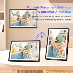 Cadre Photo Numérique 32 Go, écran Tactile Wi-FI 10,1 Pouces, HD 1280 x 800 IPS, Rotation Automatique, Partage De Photos à Tout 