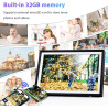 Cadre Photo Numérique 32 Go, écran Tactile Wi-FI 10,1 Pouces, HD 1280 x 800 IPS, Rotation Automatique, Partage De Photos à Tout 