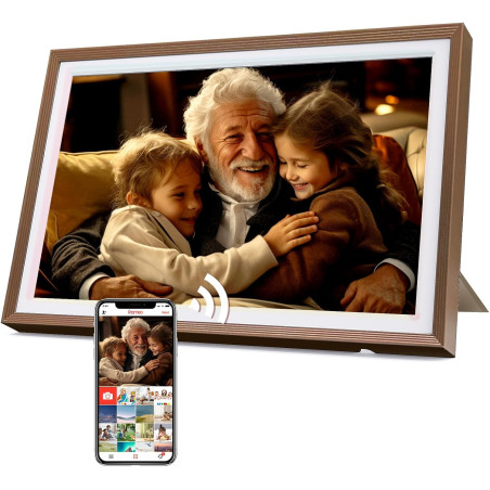 Cadre Photo Numérique 32 Go, écran Tactile WiFi 10,1 Pouces, HD 1280 x 800 IPS, Rotation Automatique, Partage De Photos à Tout M