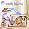 Cadre Photo Numérique 32 Go, écran Tactile WiFi 10,1 Pouces, HD 1280 x 800 IPS, Rotation Automatique, Partage De Photos à Tout M