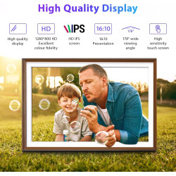 Cadre Photo Numérique 32 Go, écran Tactile WiFi 10,1 Pouces, HD 1280 x 800 IPS, Rotation Automatique, Partage De Photos à Tout M