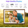 Cadre Photo Numérique 32 Go, écran Tactile WiFi 10,1 Pouces, HD 1280 x 800 IPS, Rotation Automatique, Partage De Photos à Tout M